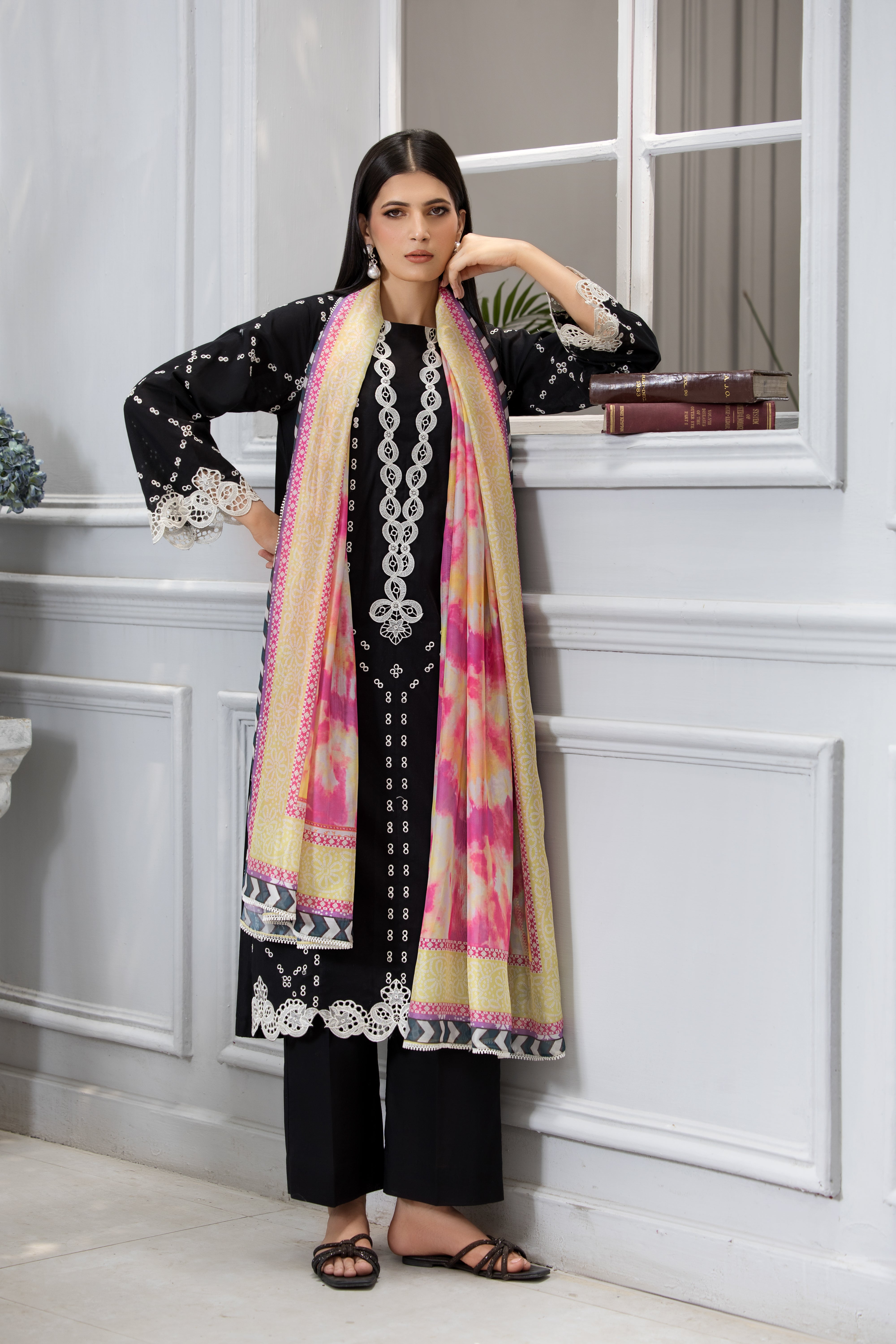 Moonstone -  Embroidered Lawn Suit