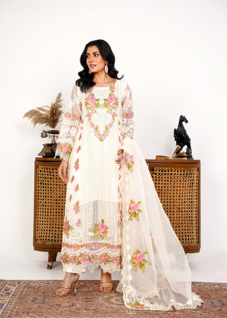 Organza 001-IVORY FORMAL DRESS