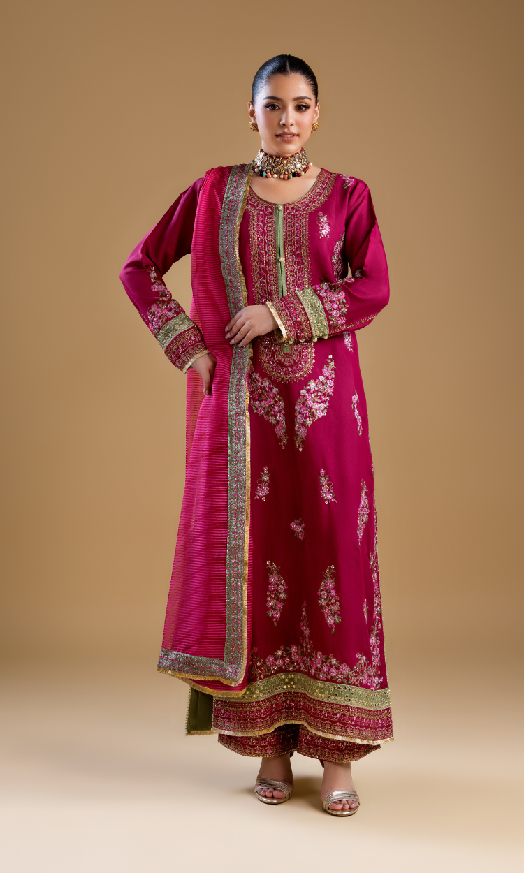 SK003- Crimson Blossom Formal Ensemble