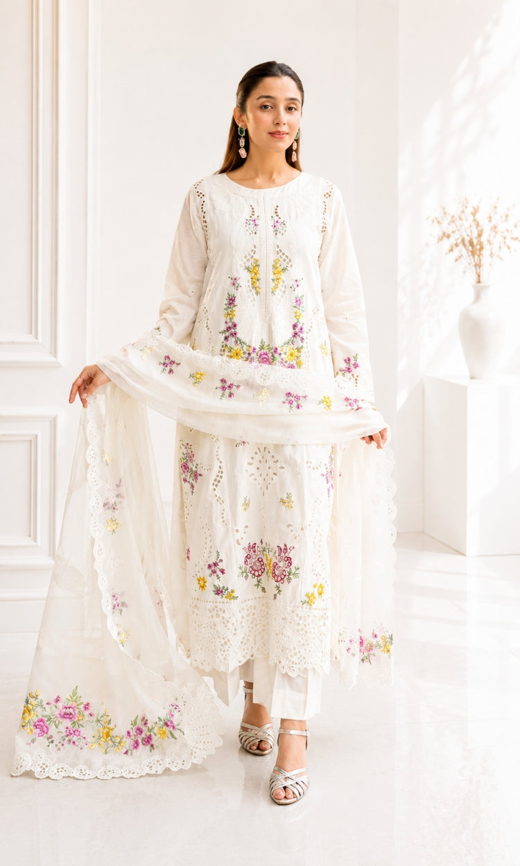 Pearl - 3PC Pret Embroidered Lawn