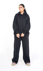 Black NYC Riot Oversized Graphic Hoodie Set