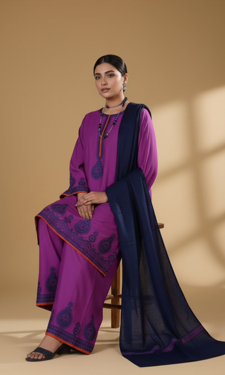 PW01-Magenta With Mustard Tarka