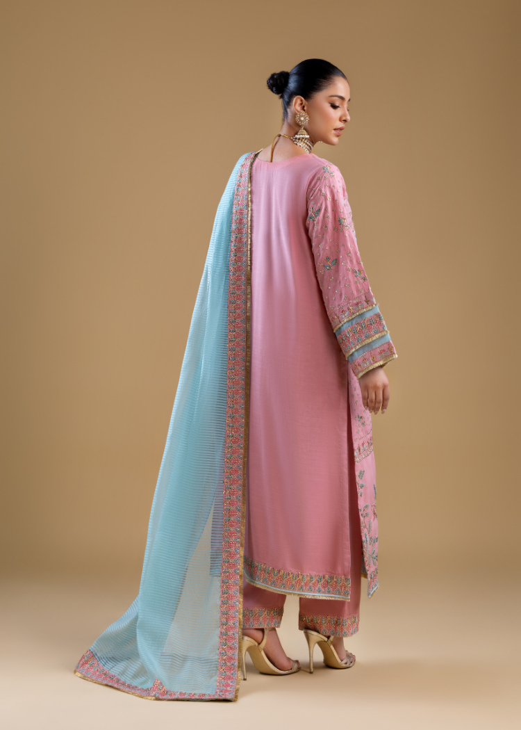 SK001- Powder Rose Silk Set