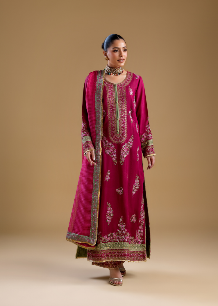 SK003- Crimson Blossom Formal Ensemble