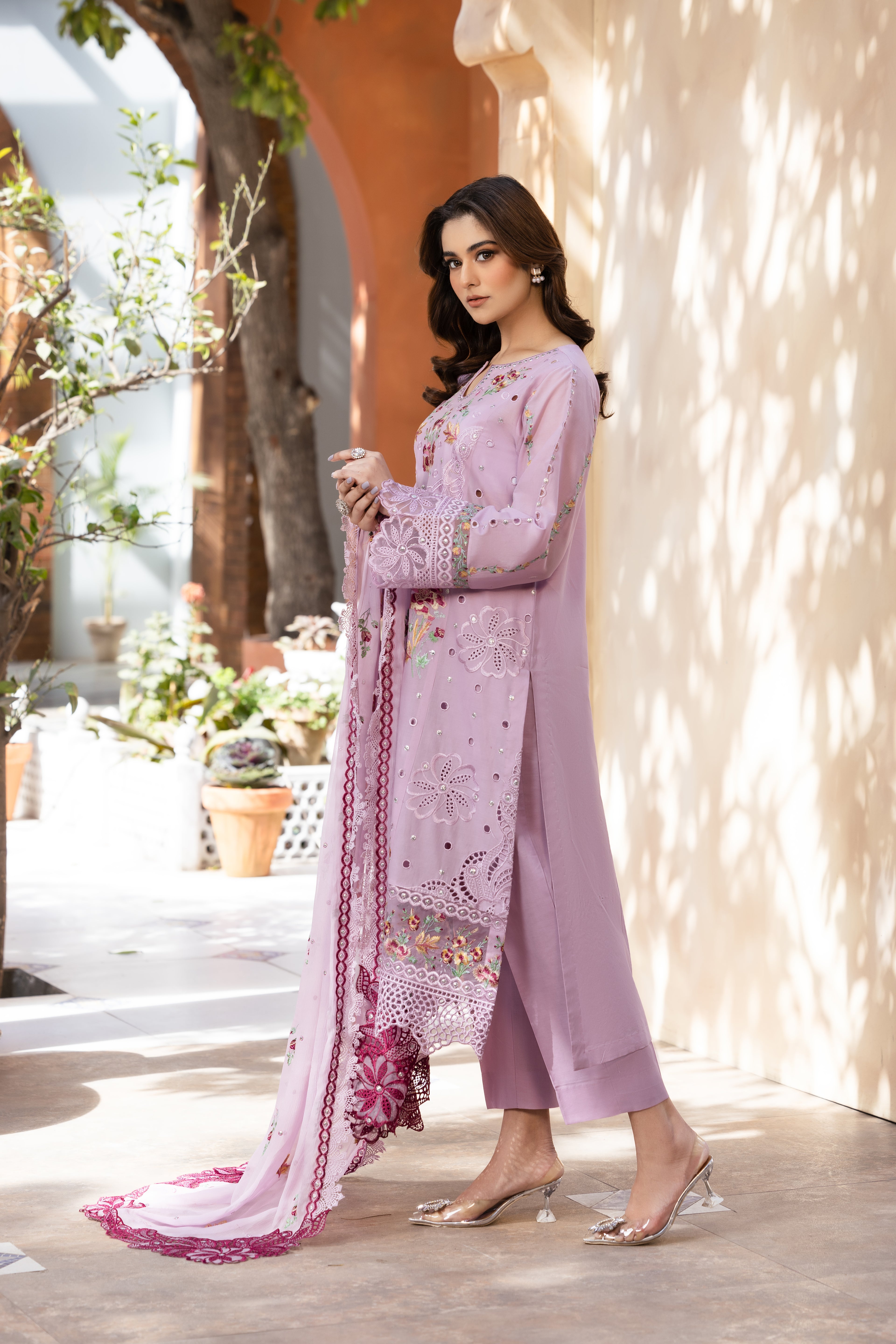 Gul E Kasni – Timeless Elegance in Soft Lilac PRET