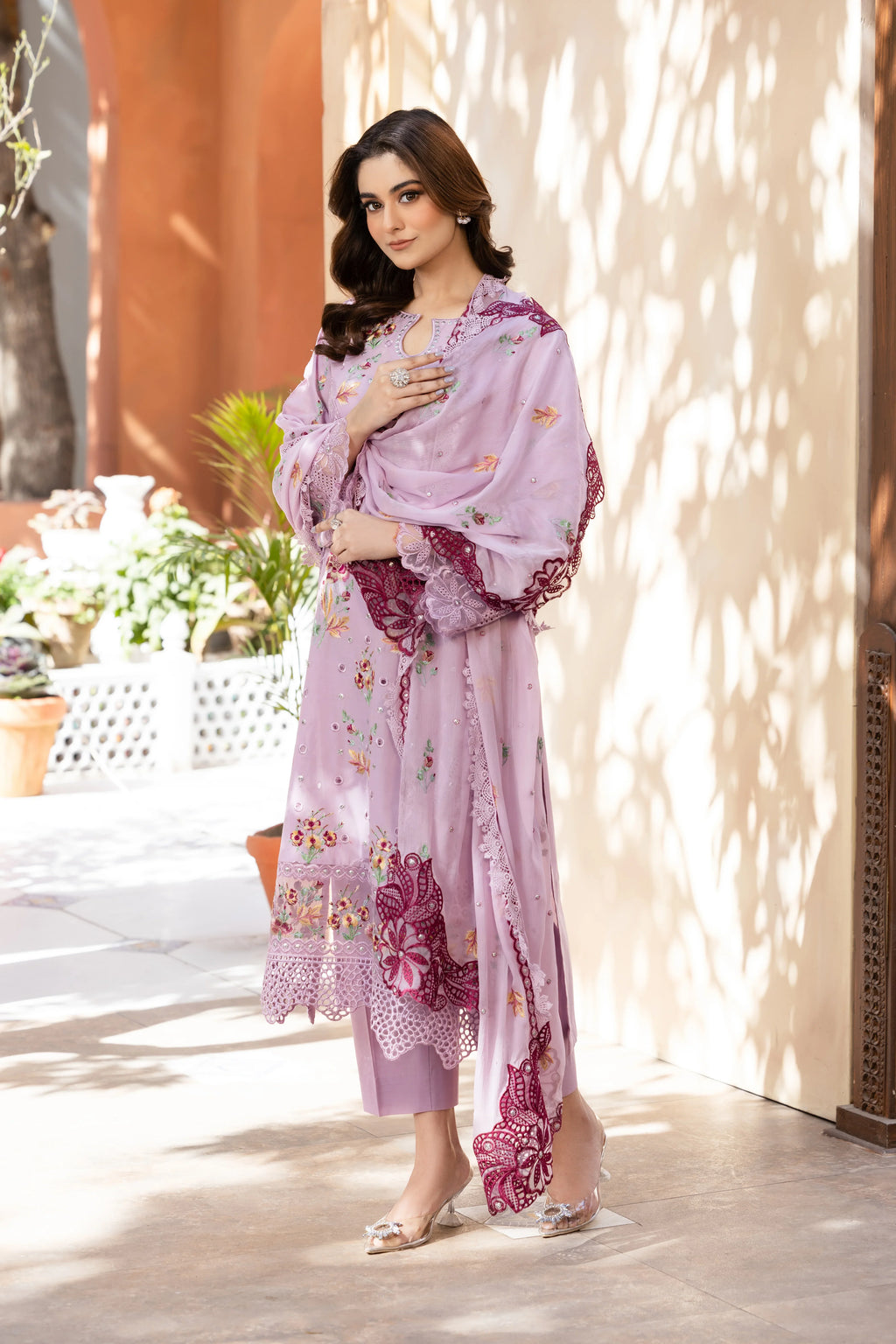 Gul E Kasni – Timeless Elegance in Soft Lilac PRET