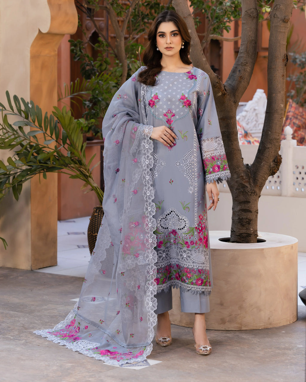 Mehak Naaz -  3PC Pret Embroidered Lawn