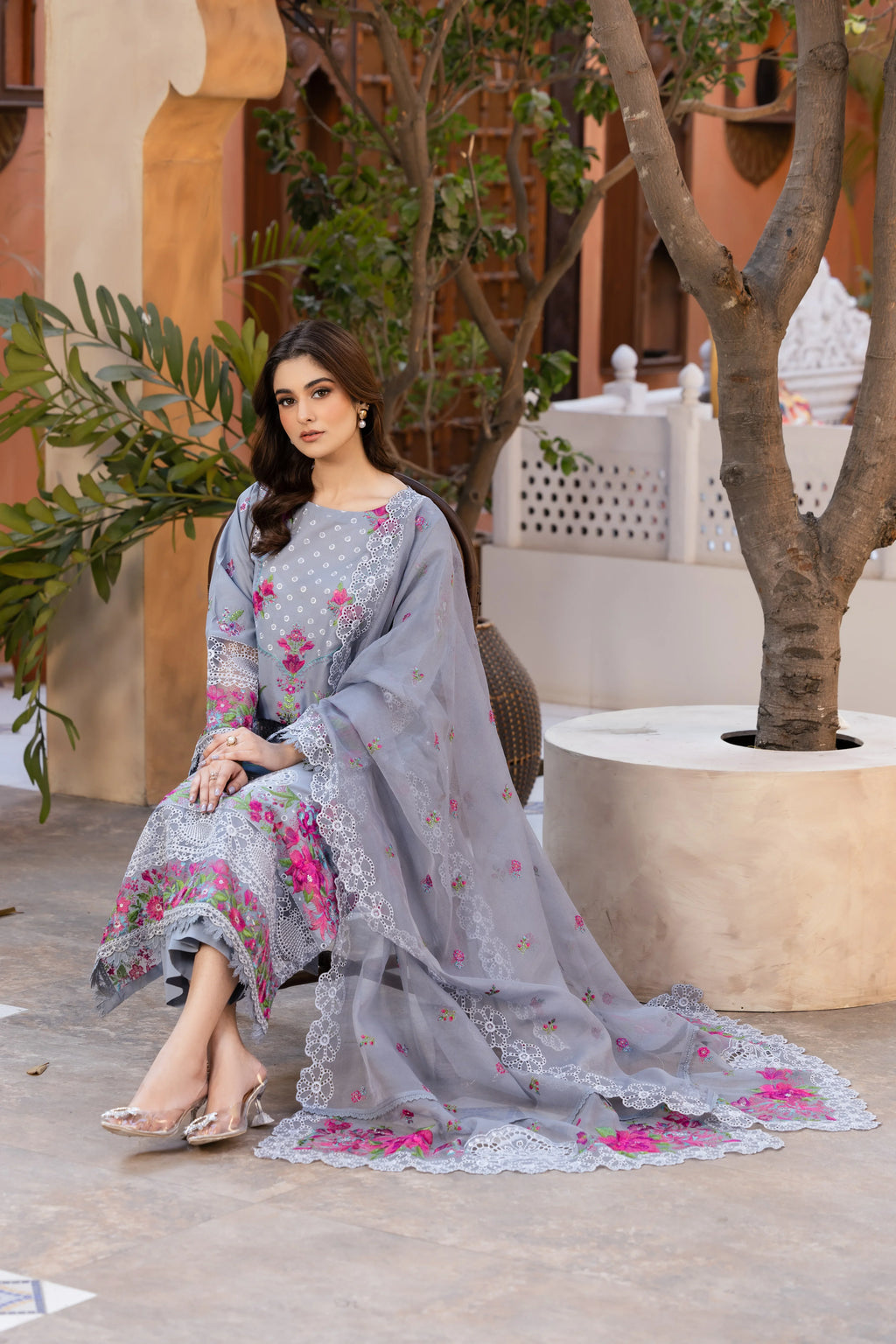 Mehak Naaz -  3PC Pret Embroidered Lawn