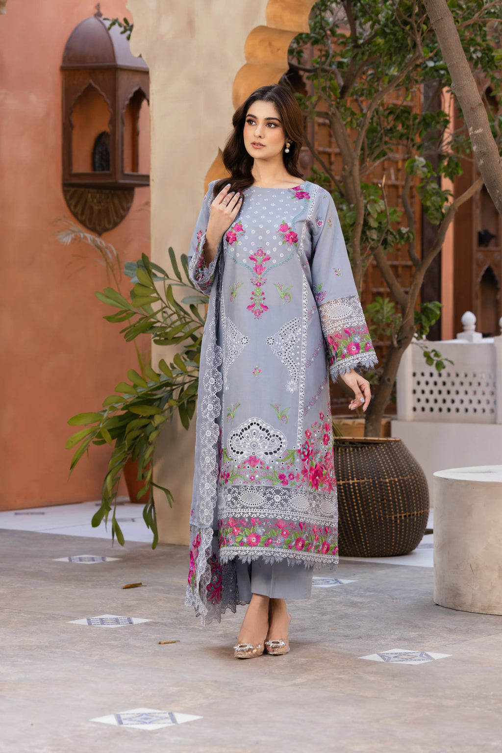 Mehak Naaz -  3PC Pret Embroidered Lawn