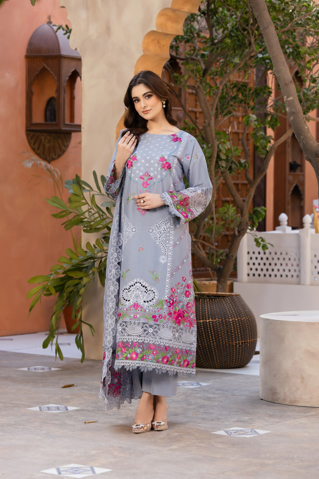 Mehak Naaz -  3PC Pret Embroidered Lawn