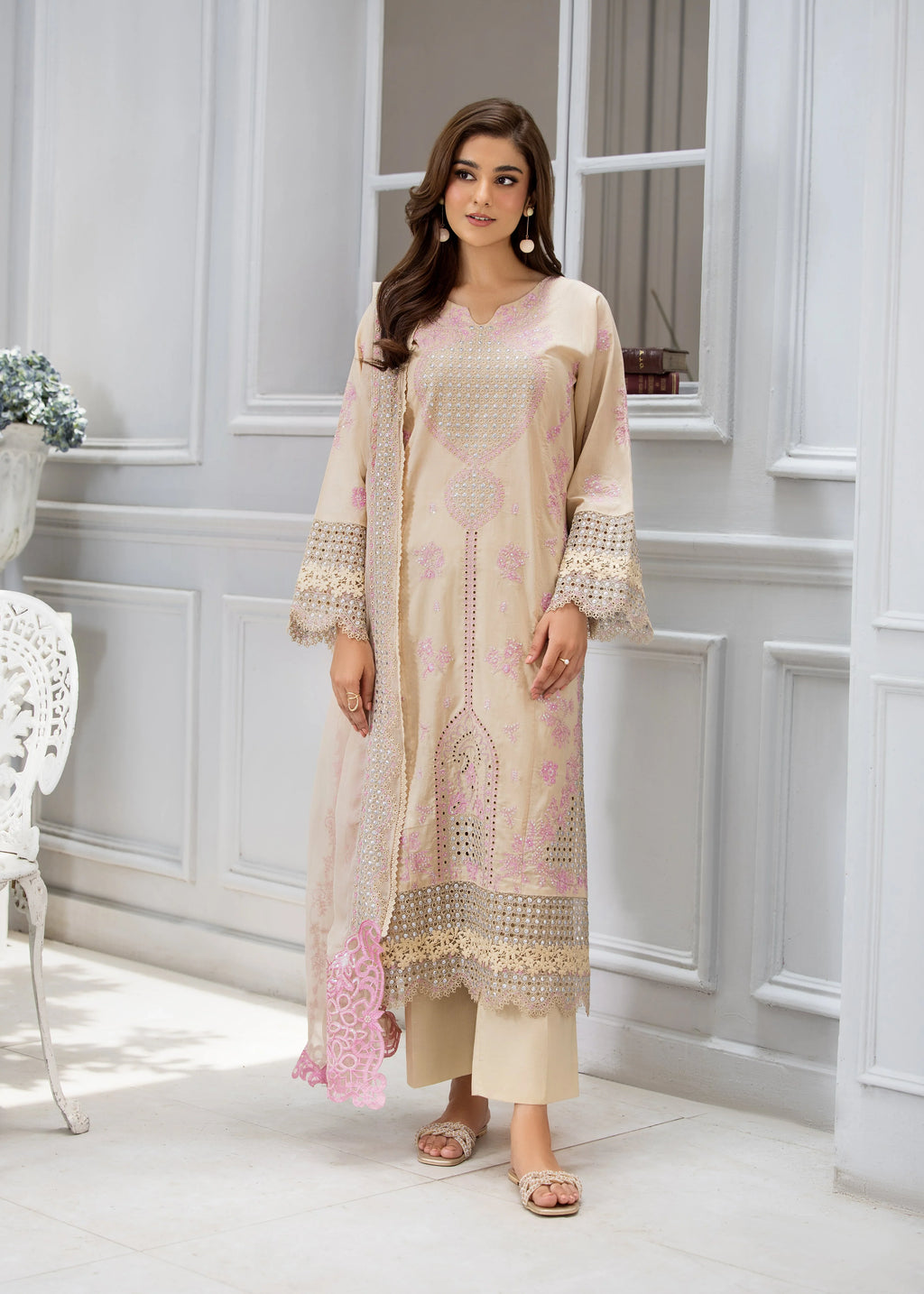 Gul E Maah -  3PC Pret Embroidered Lawn