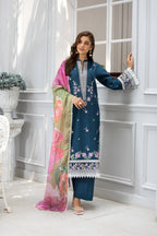 Teal Flora – Embroidered for Special Events