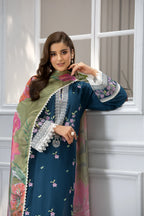 Teal Flora – Embroidered for Special Events