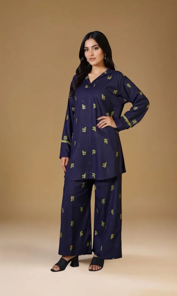 Midnight Blue Irish Cotton Linen Two-Piece Suit