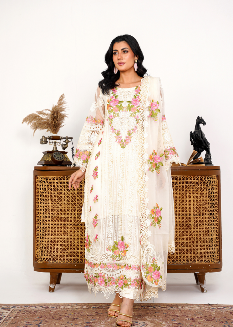 Organza 001-IVORY FORMAL DRESS