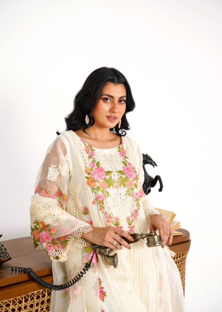 Organza 001-IVORY FORMAL DRESS