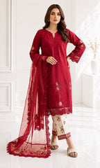 Sakura-3PC Pret Embroidered Lawn