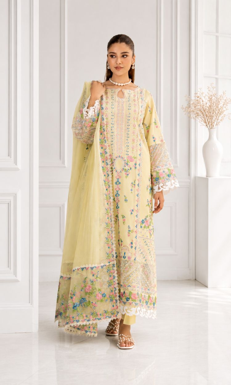 Nimora -  3PC Pret Embroidered Lawn