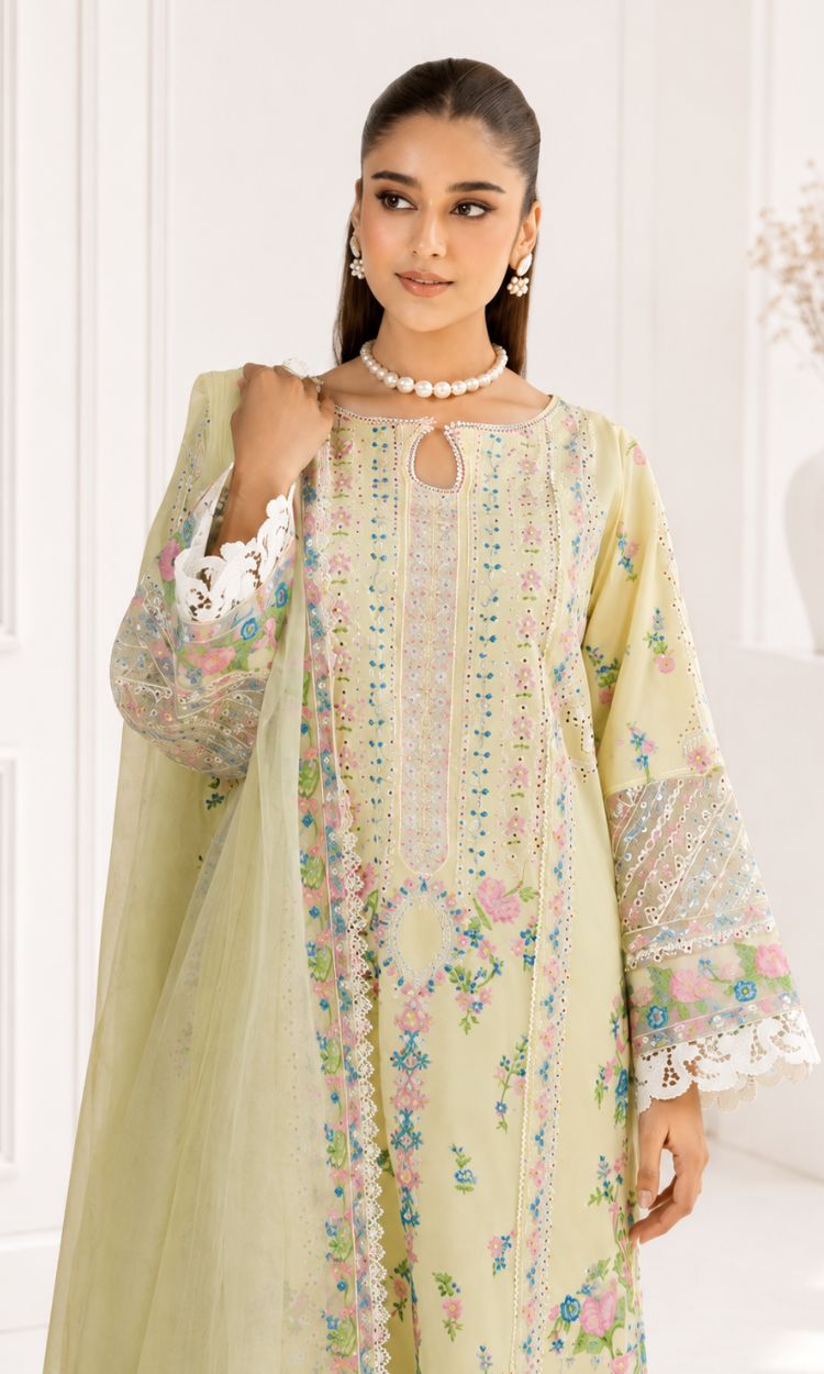 Nimora -  3PC Pret Embroidered Lawn
