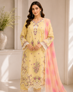 Mushk - 3  PC Pret Embroidered  Lawn