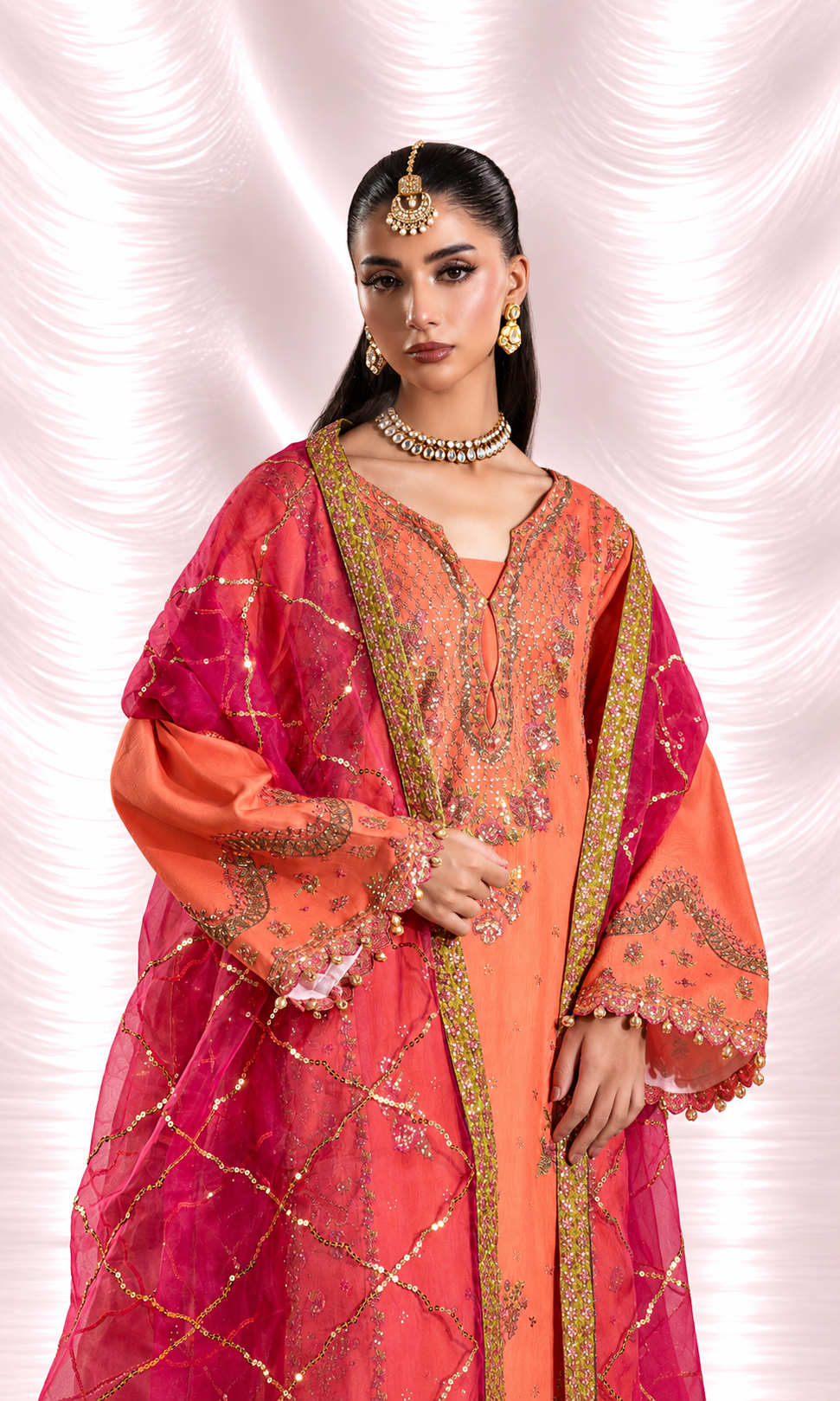 Shah Bano — 3 Piece Luxury Embroidered Pure Dull Silk