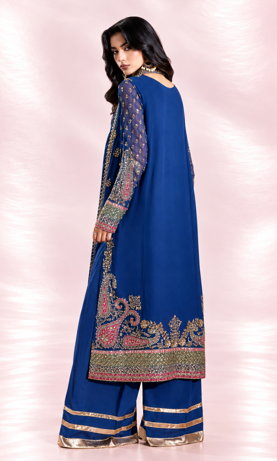 Neelam —  3 Piece Luxury Embroidered Pure Bamber Chiffon