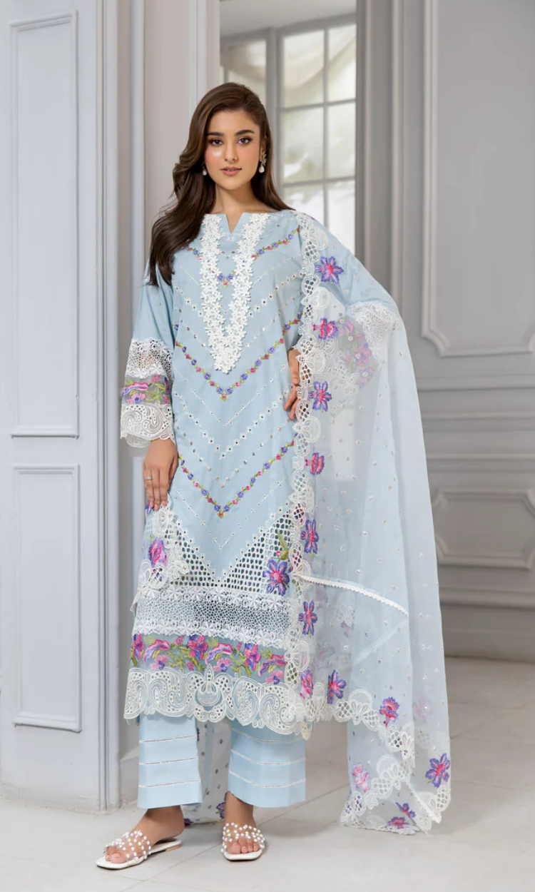 Shafaq -  3PC Pret Embroidered Lawn