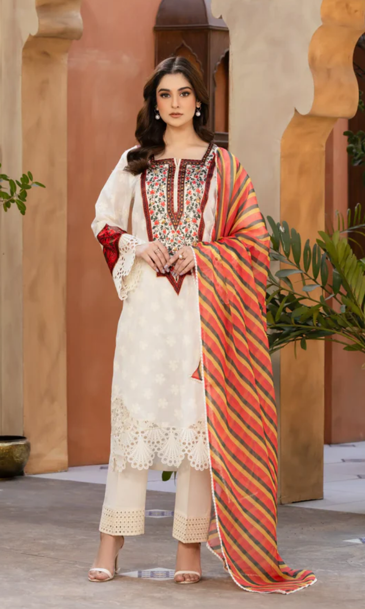 Husn e Rawayat - 3PC Pret Chicken Kari Dress
