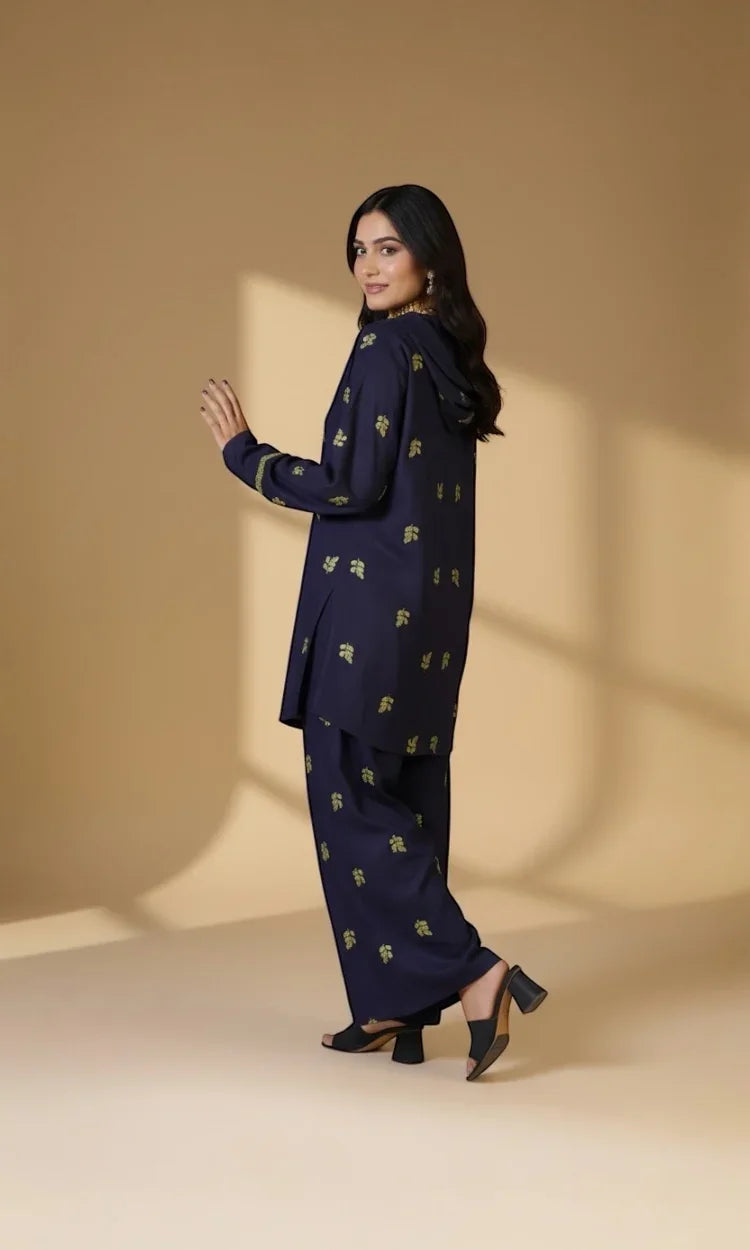 Midnight Blue Irish Cotton Linen Two-Piece Suit