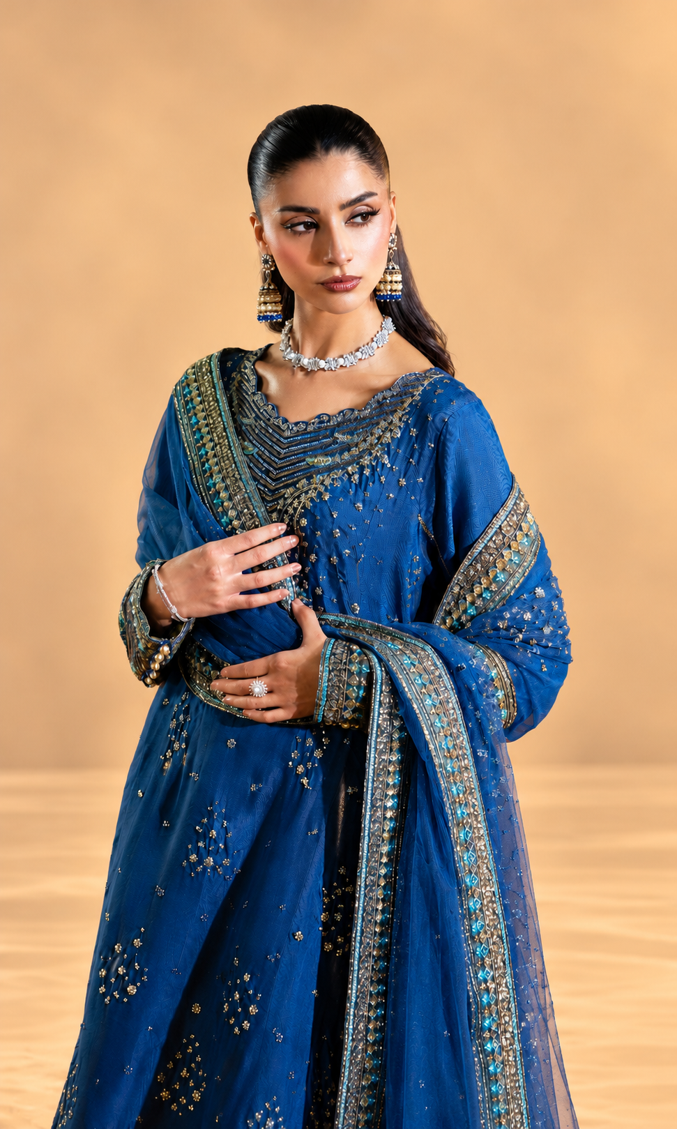 Sassi — 3 Piece Luxury Embroidered Pure Dull Silk