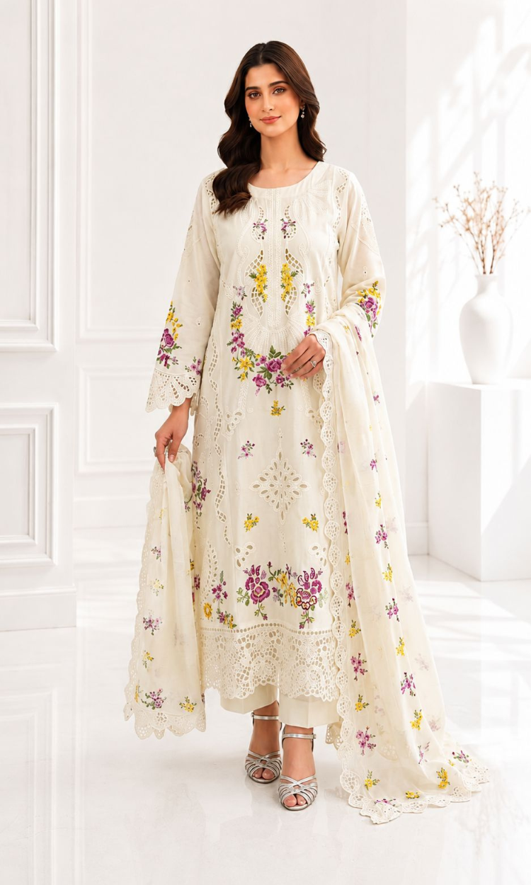 Pearl - 3PC Pret Embroidered Lawn