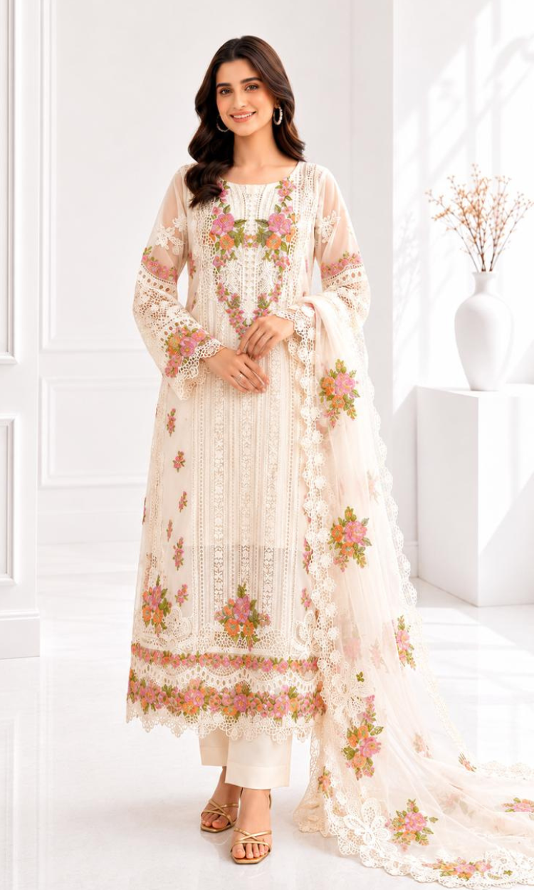Organza 001-IVORY FORMAL DRESS