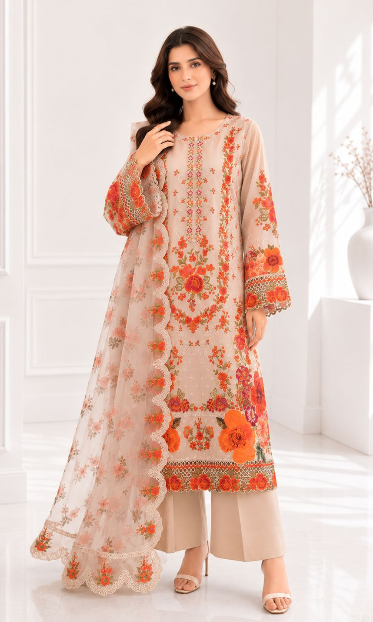 Dil Ruba – 3PC Pret Embroidered Lawn
