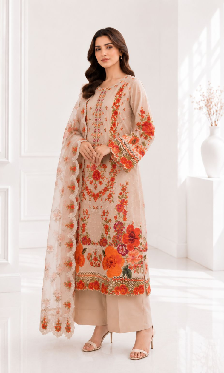 Dil Ruba – 3PC Pret Embroidered Lawn