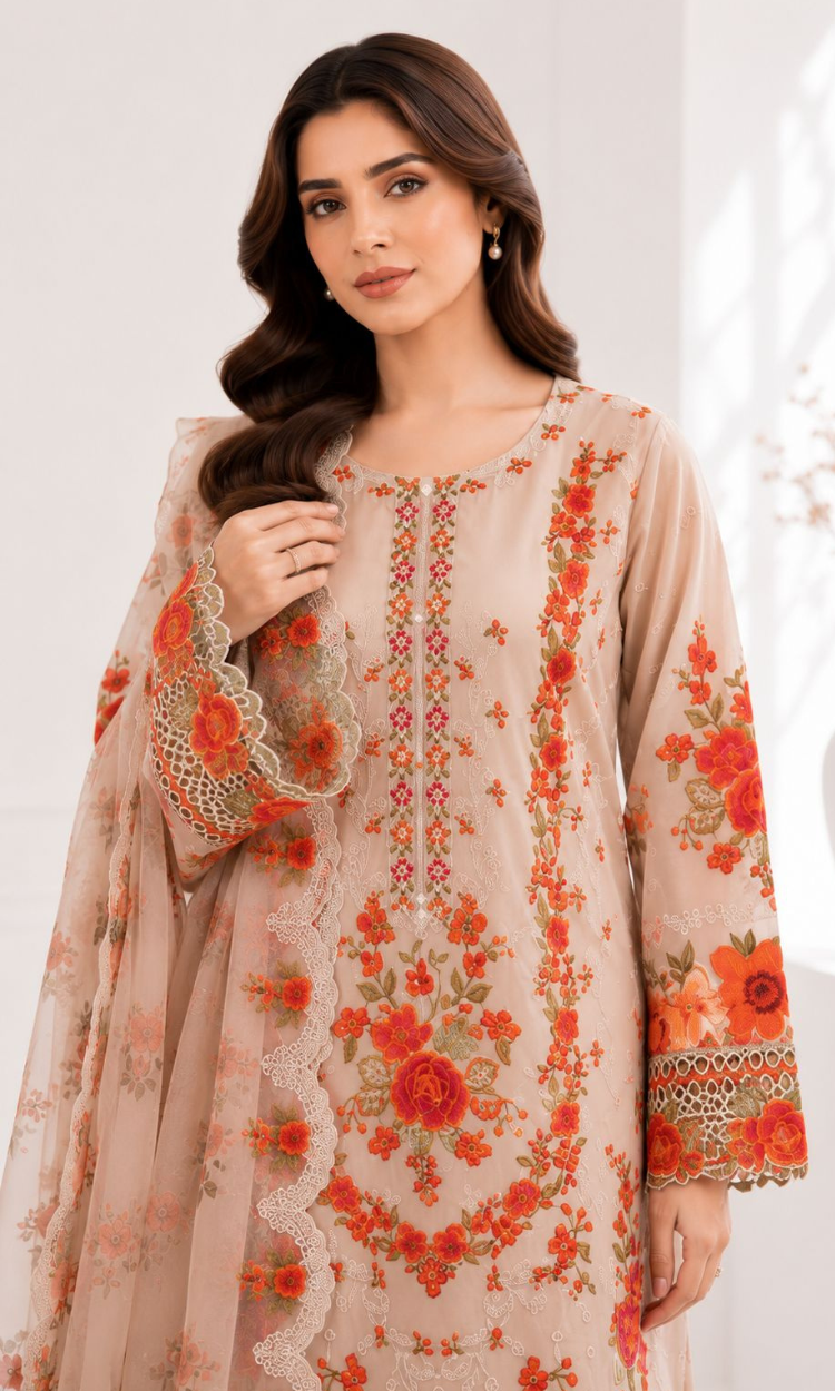 Dil Ruba – 3PC Pret Embroidered Lawn