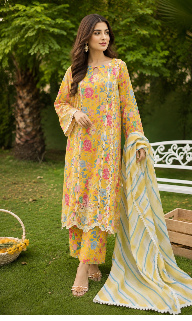 Khawab – 3 Piece Premium Printed Lawn Suit