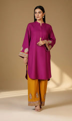 PW03-Peach Wool Magenta with Mustard Tarka
