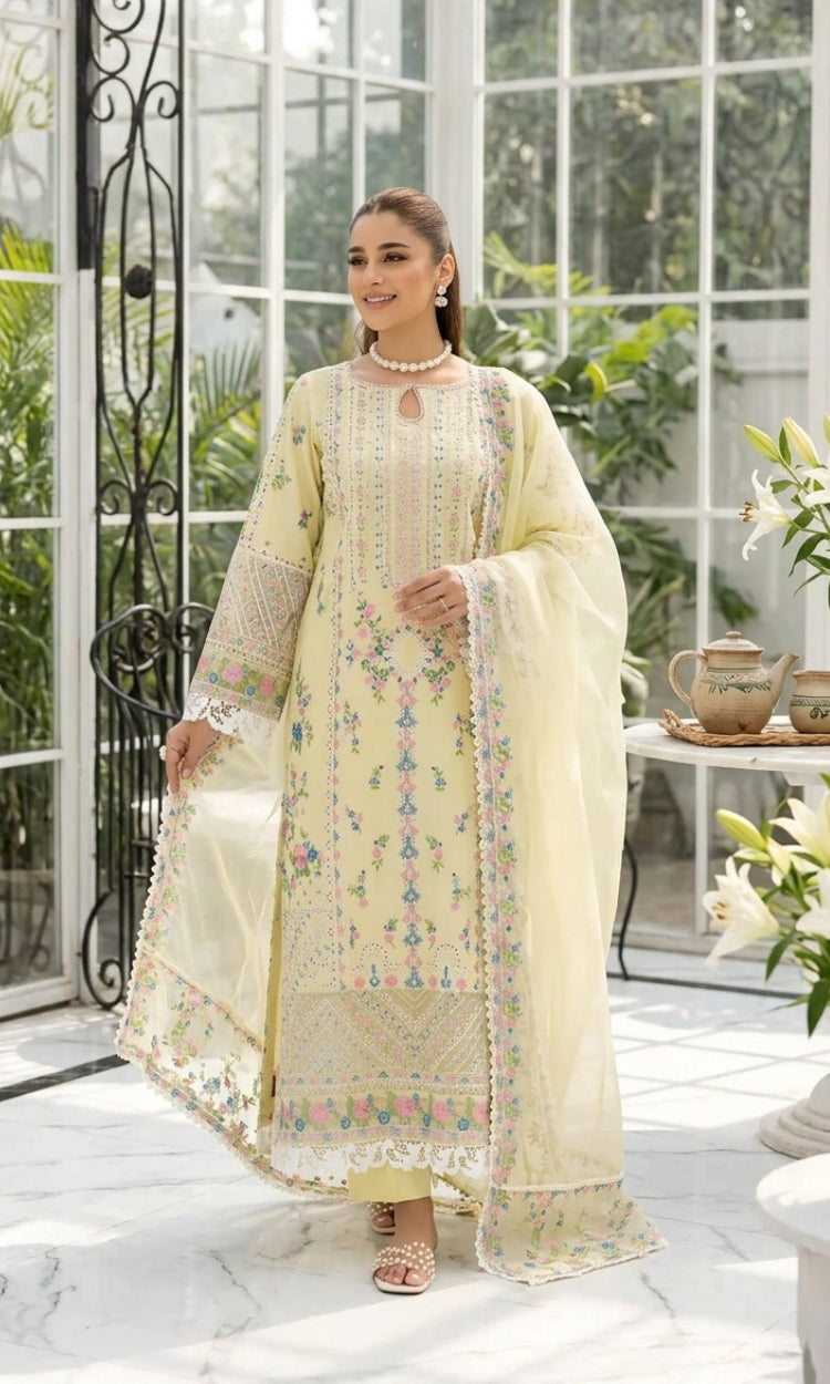 Nimora -  3PC Pret Embroidered Lawn