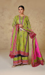 Verdant Bloom – Poly Khaddar 3-Piece Suit