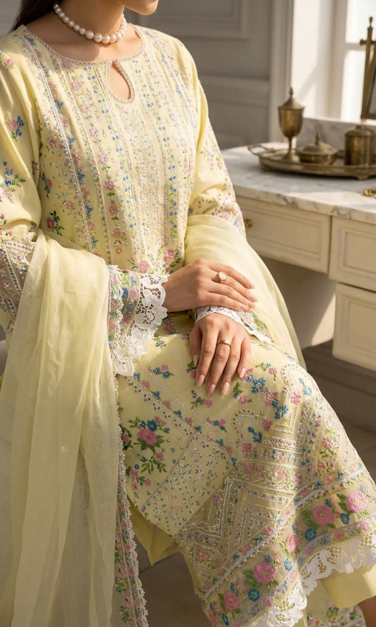 Nimora -  3PC Pret Embroidered Lawn