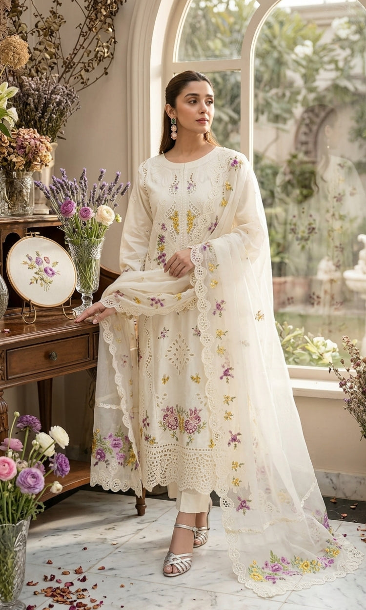 Pearl - 3PC Pret Embroidered Lawn