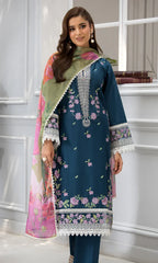 Teal Flora – Embroidered for Special Events