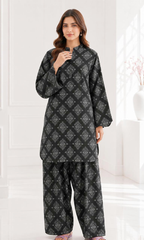 Black Essence Printed Two-Piece Suit