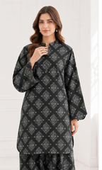 Black Essence Printed Two-Piece Suit