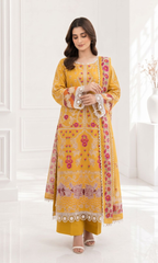Yellow charm – 3PC Pret Embroidered Lawn