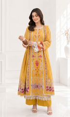 Yellow charm – 3PC Pret Embroidered Lawn