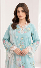 Blue Bells - PC Pret Embroidered  Lawn