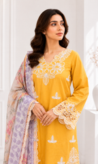 Sunflower - PC Pret Embroidered  Lawn