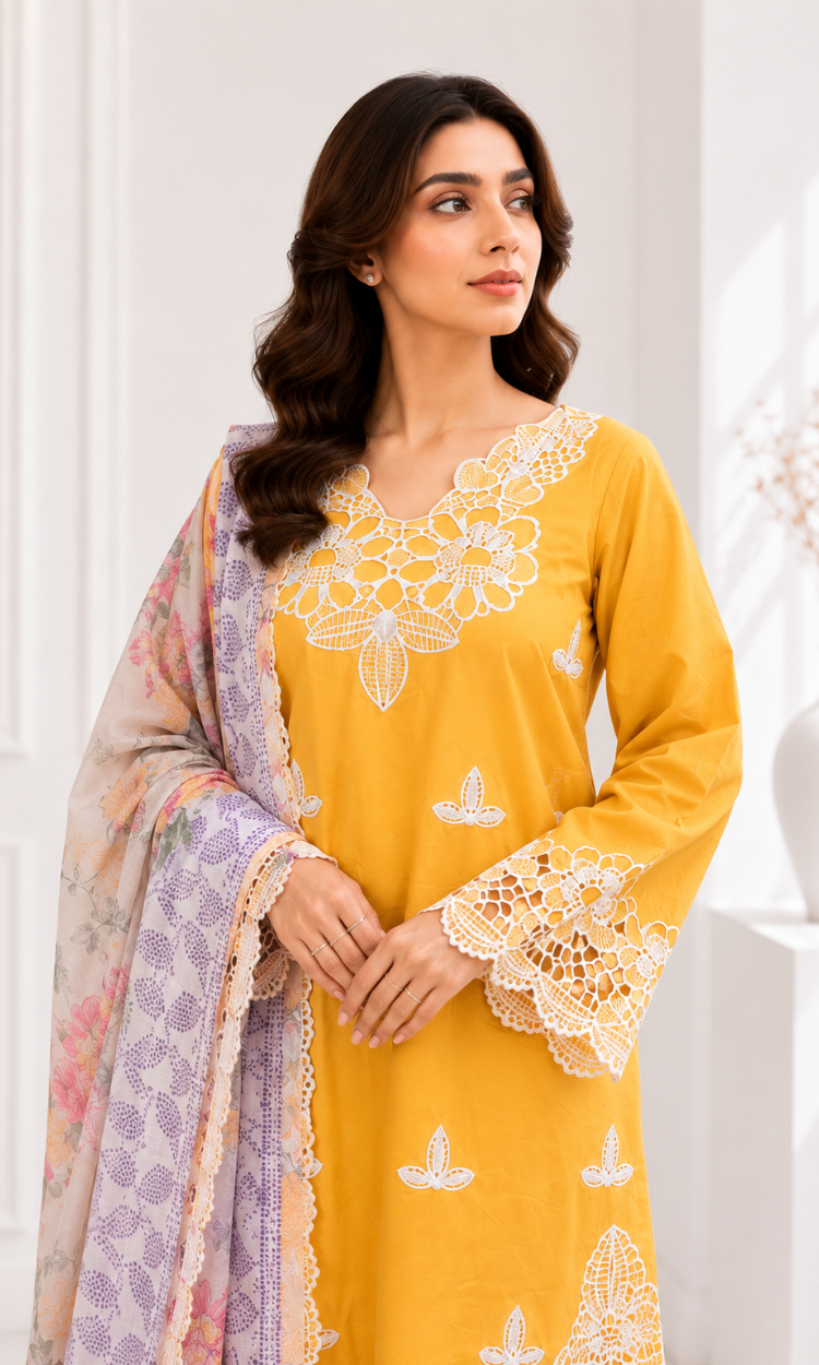 Sunflower - PC Pret Embroidered  Lawn