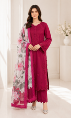 Sheeren - 3  PC Pret Embroidered  Lawn